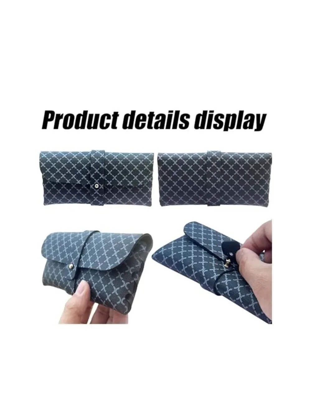 Fashion Glasses Bag Travel Case Unisex Black and Blue